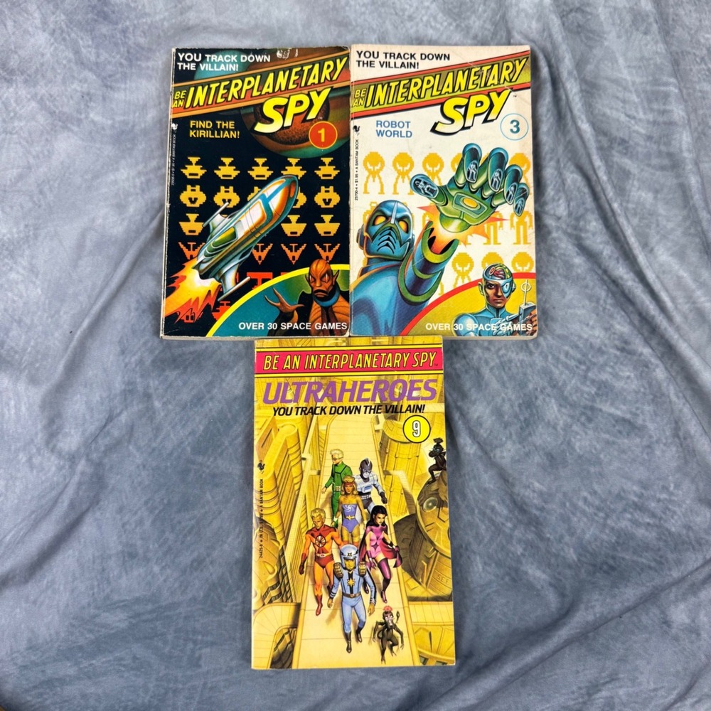 Be an Interplanetary Spy Books 1 3 9 Vtg CYOA Bantam Paperback Lot McEvoy Hempel